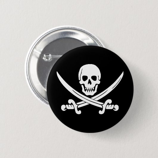 Jolly Rogers Pirate Ronde Button 5,7 Cm (Voorkant /achterkant)