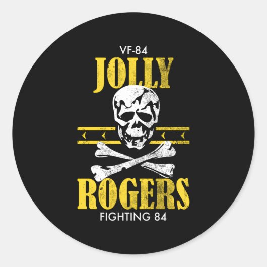 Jolly Rogers VF-84 in nood Ronde Sticker (Voorkant)