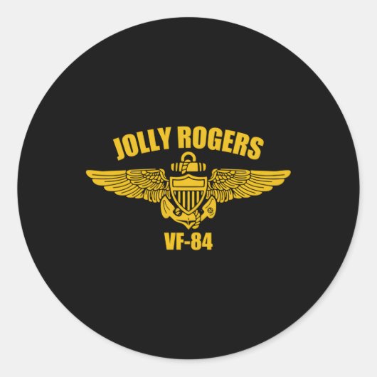 Jolly Rogers VF-84 Ronde Sticker (Voorkant)