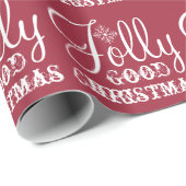 Jolly  rood kerstinpakpapier cadeaupapier (Rol Hoek)