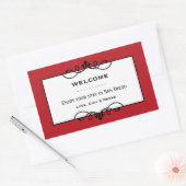 Jolly rood smeedijzeren lijst uit de stad geschenk rechthoekige sticker (Envelop)