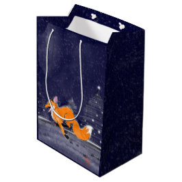 Jolly Running Fox Gift Bag Medium Cadeauzakje