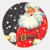 Jolly Saint Nick | Ronde Stickers (Voorkant)