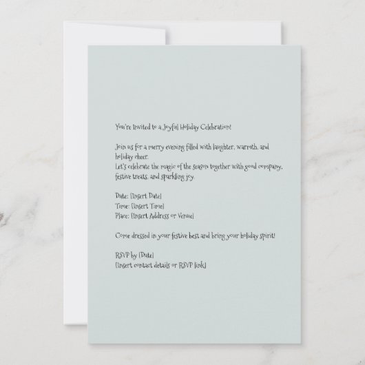 Jolly Santa and Reindeer Laugh Feestdagenkaart (Achterkant)