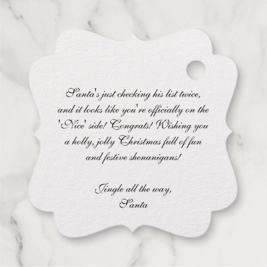 Jolly Santa Bedankjes Labels (Achterkant)