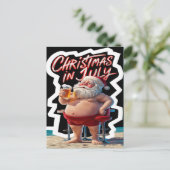 Jolly Santa Cheers met een biertje Briefkaart (Staand voorkant)