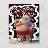 Jolly Santa Cheers met een biertje Briefkaart (Voorkant)