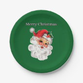 Jolly Santa Christmas Papieren Bordje (Voorkant)