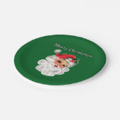 Jolly Santa Christmas Papieren Bordje (Gekanteld)