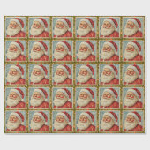  Jolly Santa Christmas postzegel Cadeaupapier (Vlak)