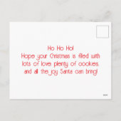 Jolly Santa Christmas postzegel Feestdagenkaart (Achterkant)