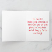  Jolly Santa Christmas postzegel Kaart (Binnen)