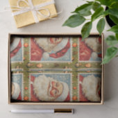  Jolly Santa Christmas postzegel Tissuepapier (Geschenk)