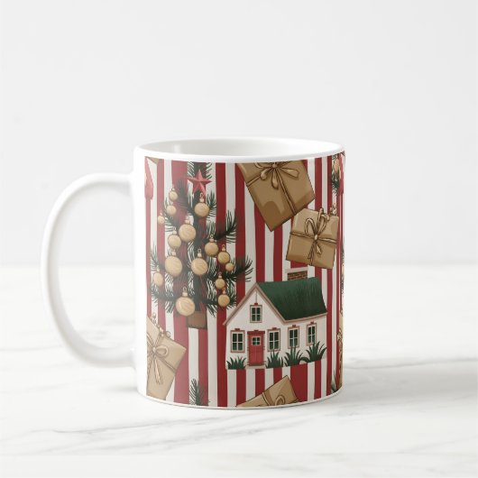 Jolly Santa Christmas Print Koffiemok (Links)