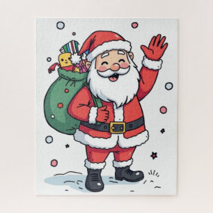 Jolly Santa Christmas Puzzle – Feestelijk Vakantie Legpuzzel