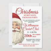 Jolly Santa Christmas Santa Exchange Party Kaart (Voorkant)