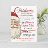 Jolly Santa Christmas Santa Exchange Party Kaart (Staand voorkant)