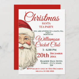 Jolly Santa Christmas Tea Party Kaart