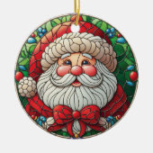 Jolly Santa Christmas Tree Decoration Keramisch Ornament (Voorkant)