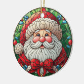 Jolly Santa Christmas Tree Decoration Keramisch Ornament (Links)