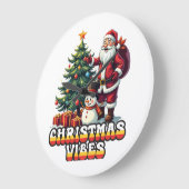 Jolly Santa Christmas Vibes Grote Klok (Hoek)