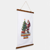 Jolly Santa Christmas Vibes Hangend Wandkleed (Gebogen)