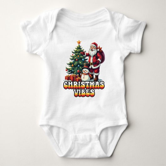 Jolly Santa Christmas Vibes Romper (Voorkant)