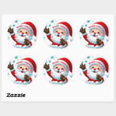 Jolly Santa Classic Ronde Stickers (Vel)