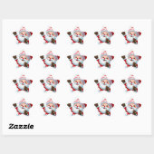 Jolly Santa Classic Ronde Stickers (Vel)