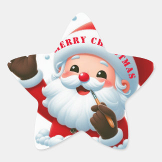 Jolly Santa Classic Ronde Stickers