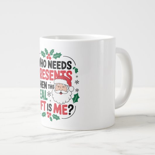 Jolly Santa Claus brengt feestelijke juichen aan i Grote Koffiekop (Voorkant rechts)