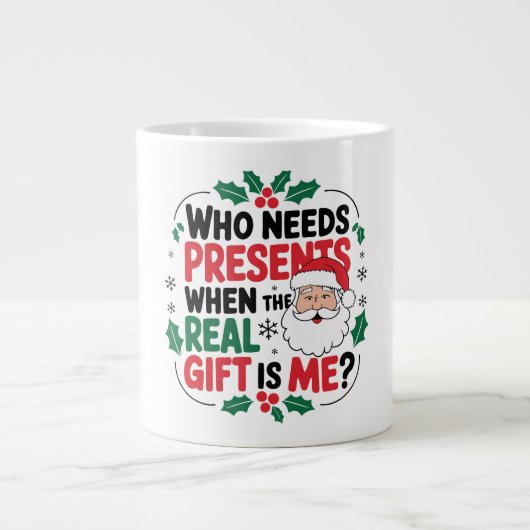 Jolly Santa Claus brengt feestelijke juichen aan i Grote Koffiekop (Voorkant)