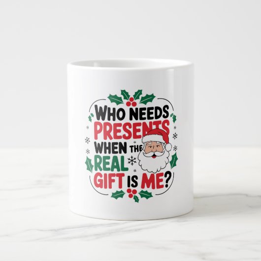 Jolly Santa Claus brengt feestelijke juichen aan i Grote Koffiekop (Voorkant)