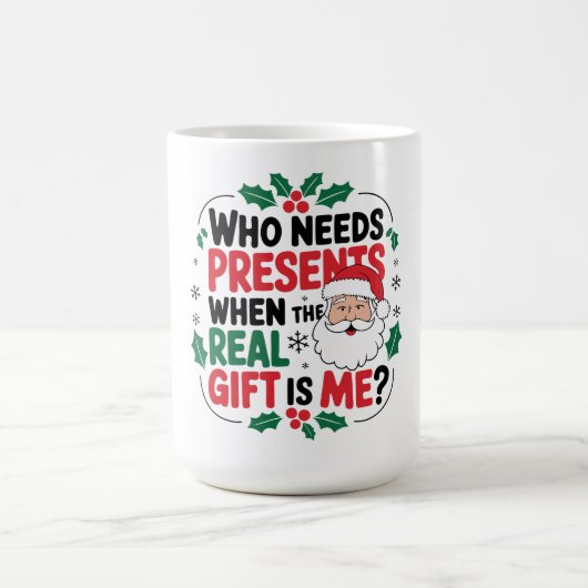 Jolly Santa Claus brengt feestelijke juichen aan i Koffiemok (Center)