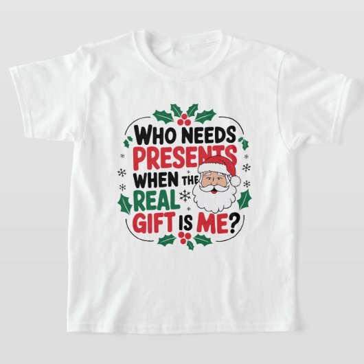 Jolly Santa Claus brengt feestelijke juichen aan i T-shirt (Laagn)