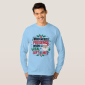 Jolly Santa Claus brengt feestelijke juichen aan i T-shirt (Voorkant volledig)