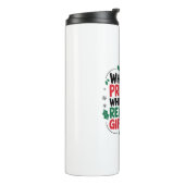 Jolly Santa Claus brengt feestelijke juichen aan i Thermosbeker (Gedraaid links)