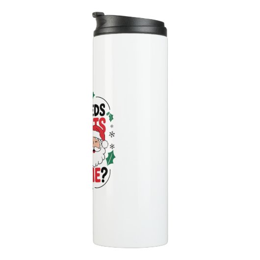 Jolly Santa Claus brengt feestelijke juichen aan i Thermosbeker (Geroteerd rechts)