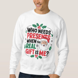 Jolly Santa Claus brengt feestelijke juichen aan i Trui