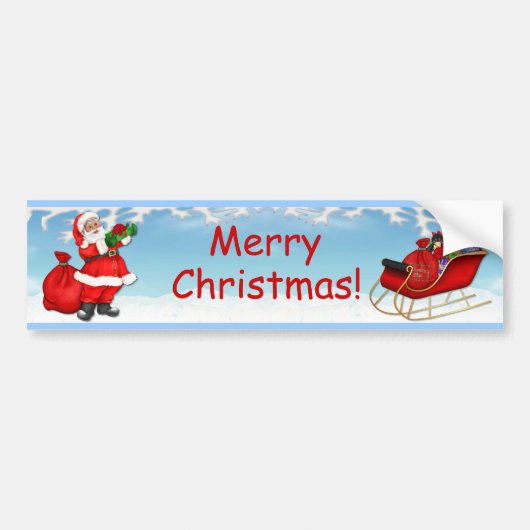 Jolly Santa Claus Bumpersticker (Voorkant)