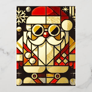 Jolly Santa Claus Business Folie Feestdagen Briefkaart