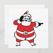 Jolly Santa Claus Calling Reindeer op kerst Feestdagenkaart (Voorkant / Achterkant)