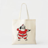 Jolly Santa Claus Calling Reindeer op kerst Tote Bag (Voorkant)