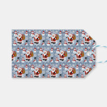 Jolly Santa Claus en Sneeuwpoppen Kerstpatroon