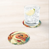 Jolly Santa Claus Face Kartonnen Onderzetters (Insitu)