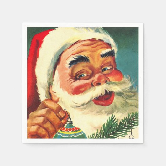 Jolly Santa Claus Face Servet (Voorkant)