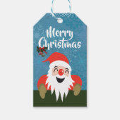 Jolly Santa Claus Gift Label Cadeaulabel (Voorkant)