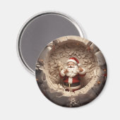 Jolly Santa Claus Holiday Magneet (Voorkant / Achterkant)