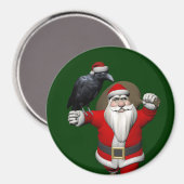 Jolly Santa Claus houdt van Black Ravens Magneet (Voorkant / Achterkant)