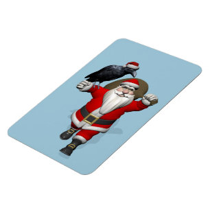 Jolly Santa Claus houdt van Black Ravens Magneet